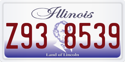 IL license plate Z938539