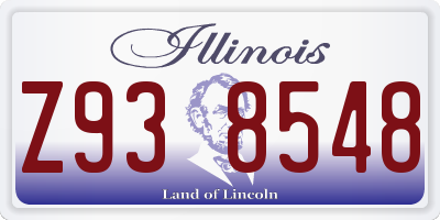 IL license plate Z938548