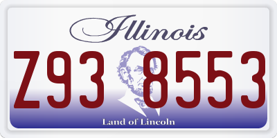 IL license plate Z938553