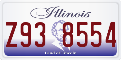 IL license plate Z938554