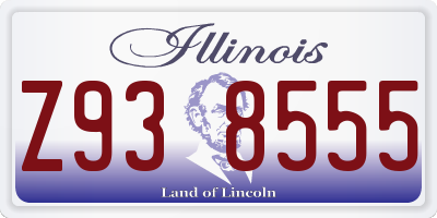 IL license plate Z938555