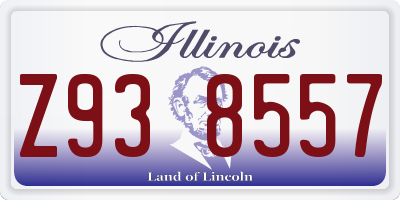 IL license plate Z938557