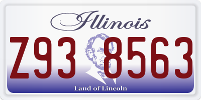 IL license plate Z938563