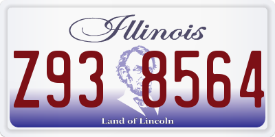 IL license plate Z938564