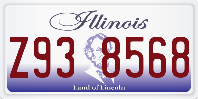 IL license plate Z938568