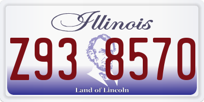 IL license plate Z938570