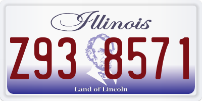 IL license plate Z938571