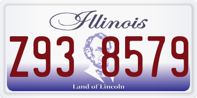 IL license plate Z938579