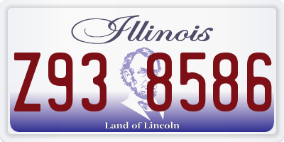 IL license plate Z938586