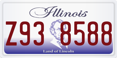 IL license plate Z938588