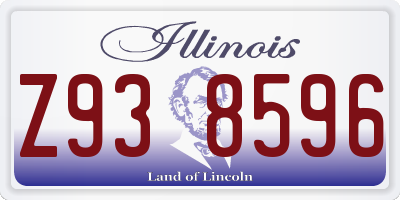 IL license plate Z938596