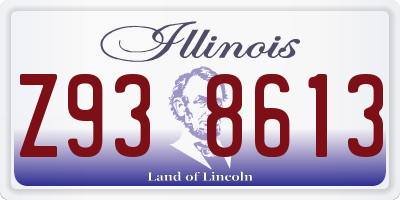 IL license plate Z938613