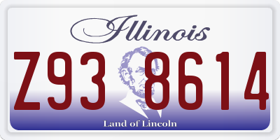 IL license plate Z938614