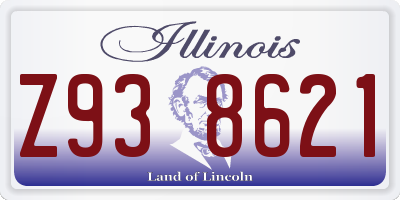 IL license plate Z938621