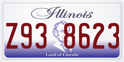 IL license plate Z938623