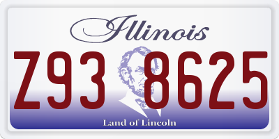 IL license plate Z938625