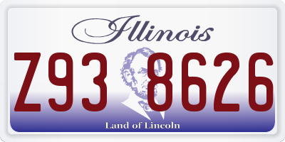 IL license plate Z938626