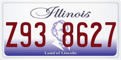 IL license plate Z938627