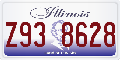 IL license plate Z938628