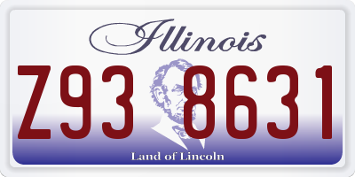 IL license plate Z938631