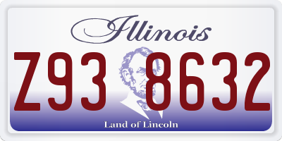IL license plate Z938632