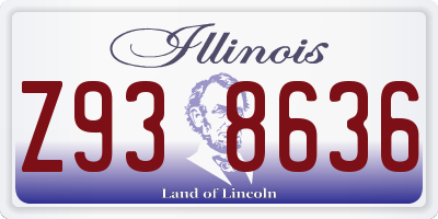 IL license plate Z938636