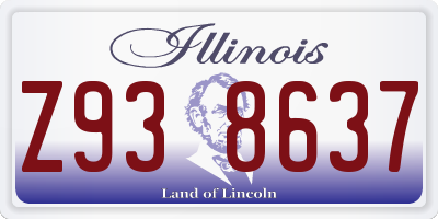 IL license plate Z938637