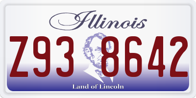 IL license plate Z938642
