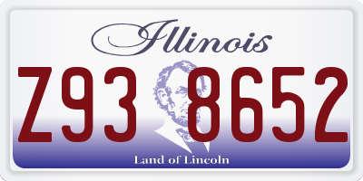 IL license plate Z938652
