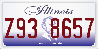 IL license plate Z938657