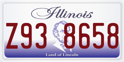 IL license plate Z938658