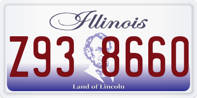 IL license plate Z938660