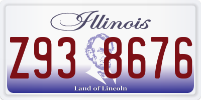IL license plate Z938676