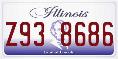 IL license plate Z938686