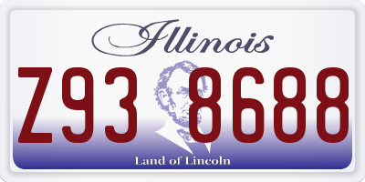 IL license plate Z938688