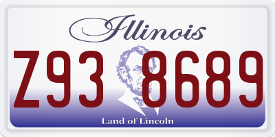 IL license plate Z938689