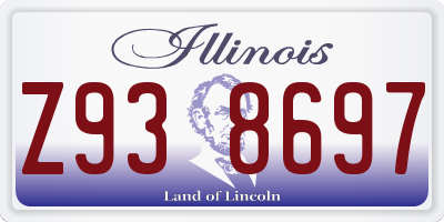 IL license plate Z938697