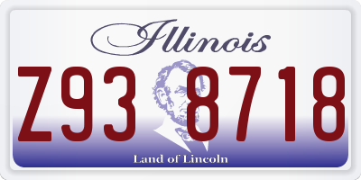 IL license plate Z938718