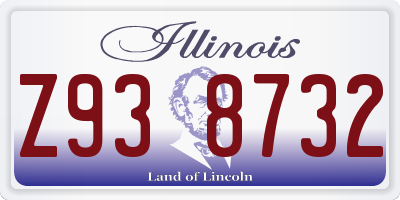 IL license plate Z938732
