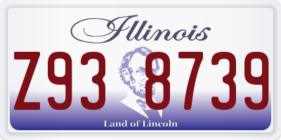 IL license plate Z938739