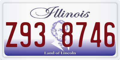 IL license plate Z938746