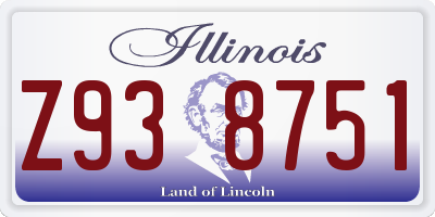 IL license plate Z938751