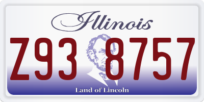 IL license plate Z938757