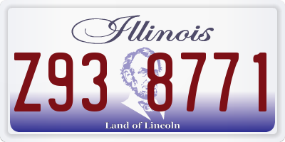 IL license plate Z938771