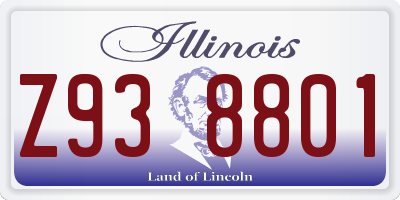 IL license plate Z938801