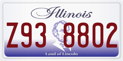 IL license plate Z938802