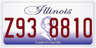 IL license plate Z938810
