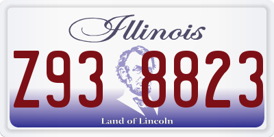 IL license plate Z938823
