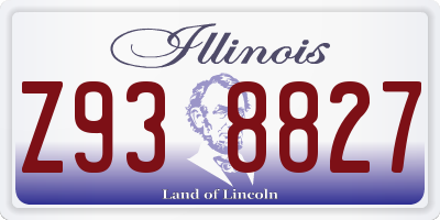 IL license plate Z938827