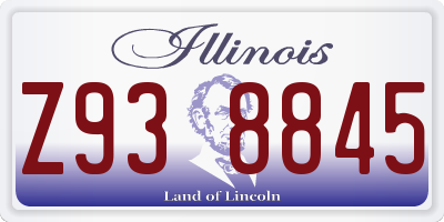 IL license plate Z938845